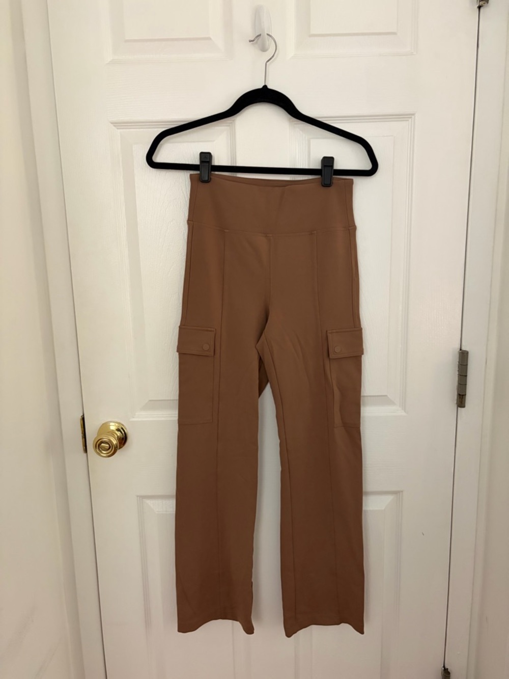 Athleta Wide-Leg Cargo Jumpsuit Pants in Brown